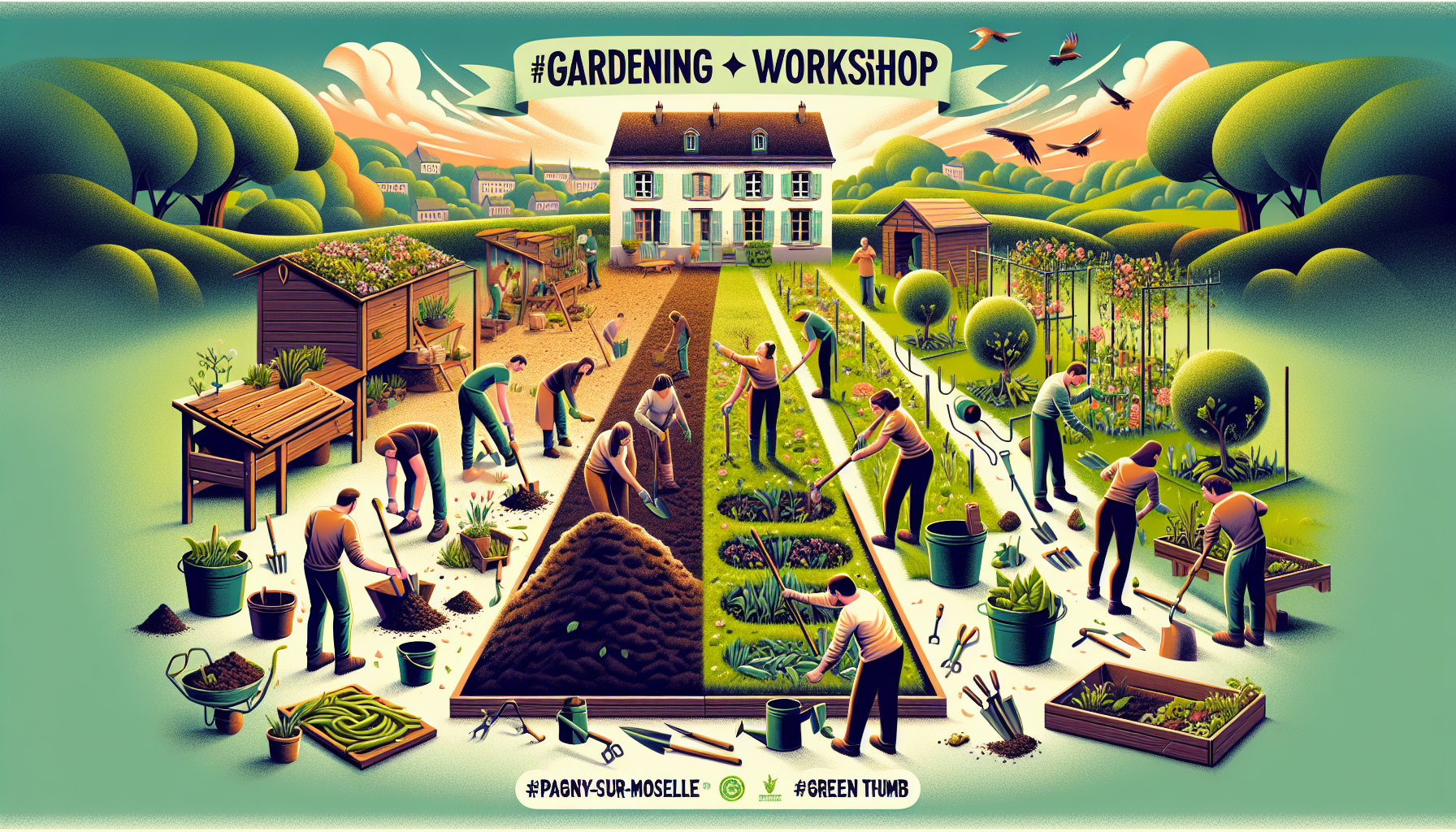 apprenez à améliorer votre jardin en utilisant la taille en vert et le compost lors d'un stage et atelier de jardinage à pagny-sur-moselle !