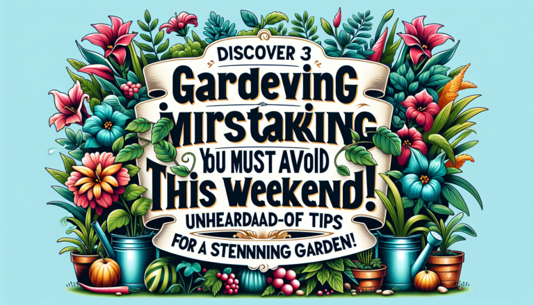 découvrez des conseils inédits pour éviter ces 3 erreurs de jardinage ce week-end ! rendez votre jardin plus beau que jamais avec nos astuces spéciales.